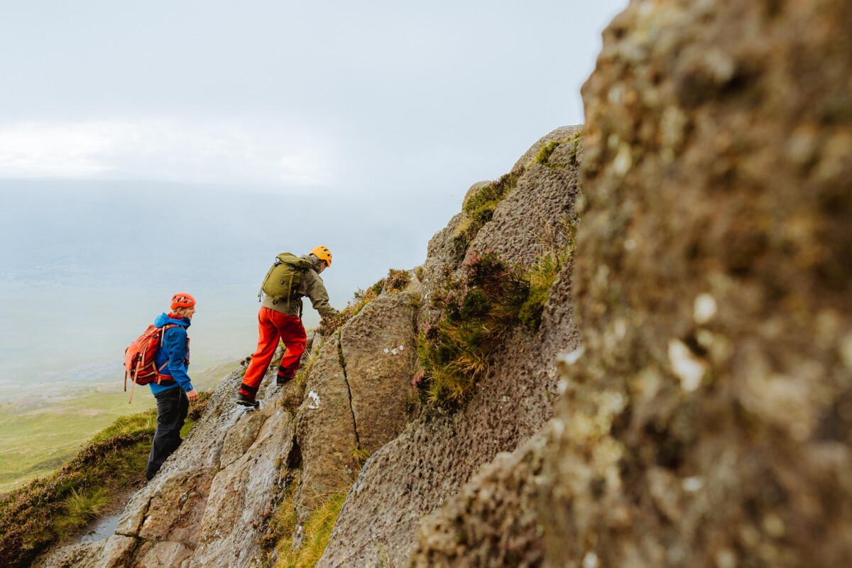 apprentices climbing mountain during Outward Bound week